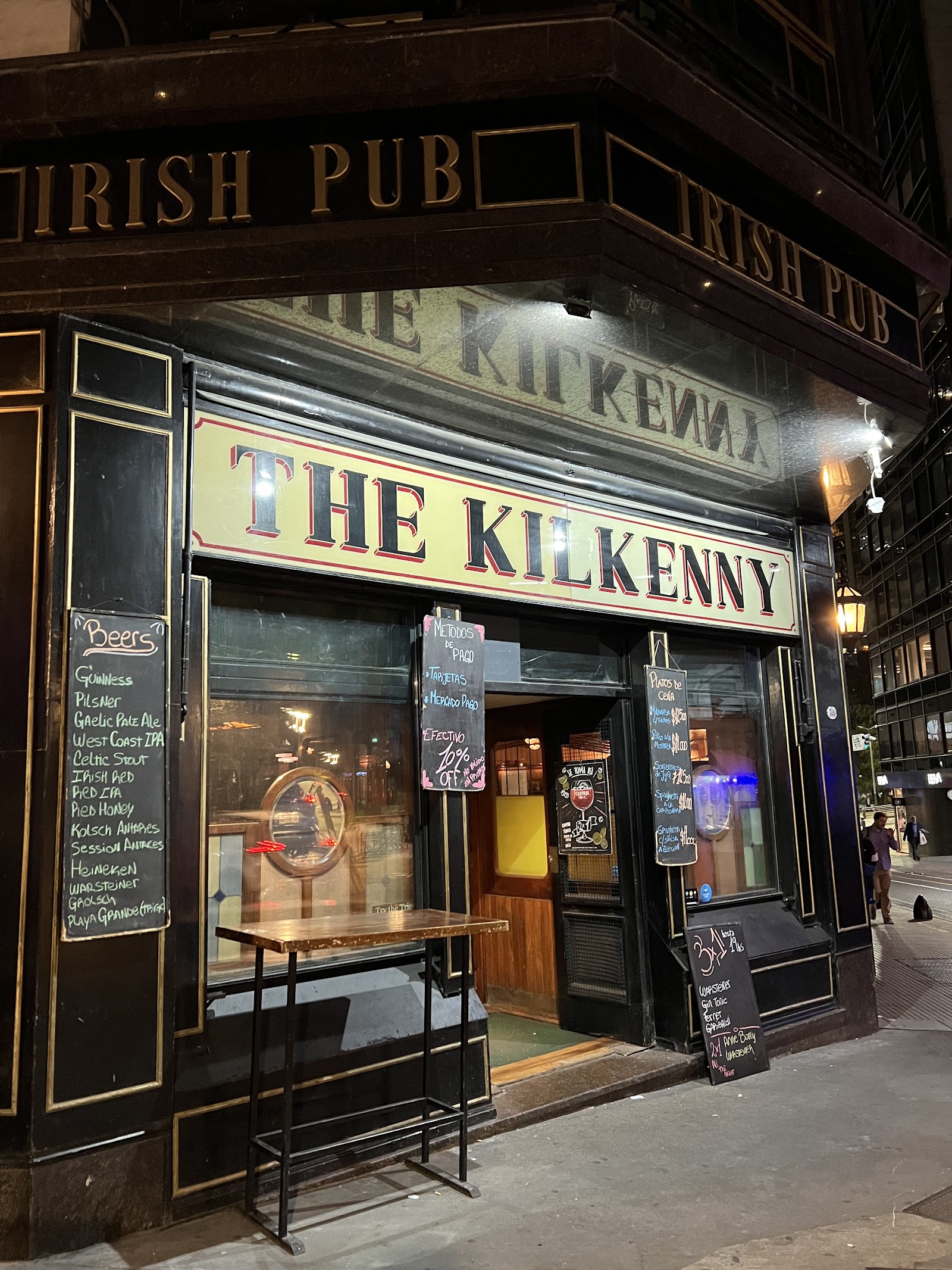 The Kilkenny Irish pub interior in Retiro Buenos Aires
