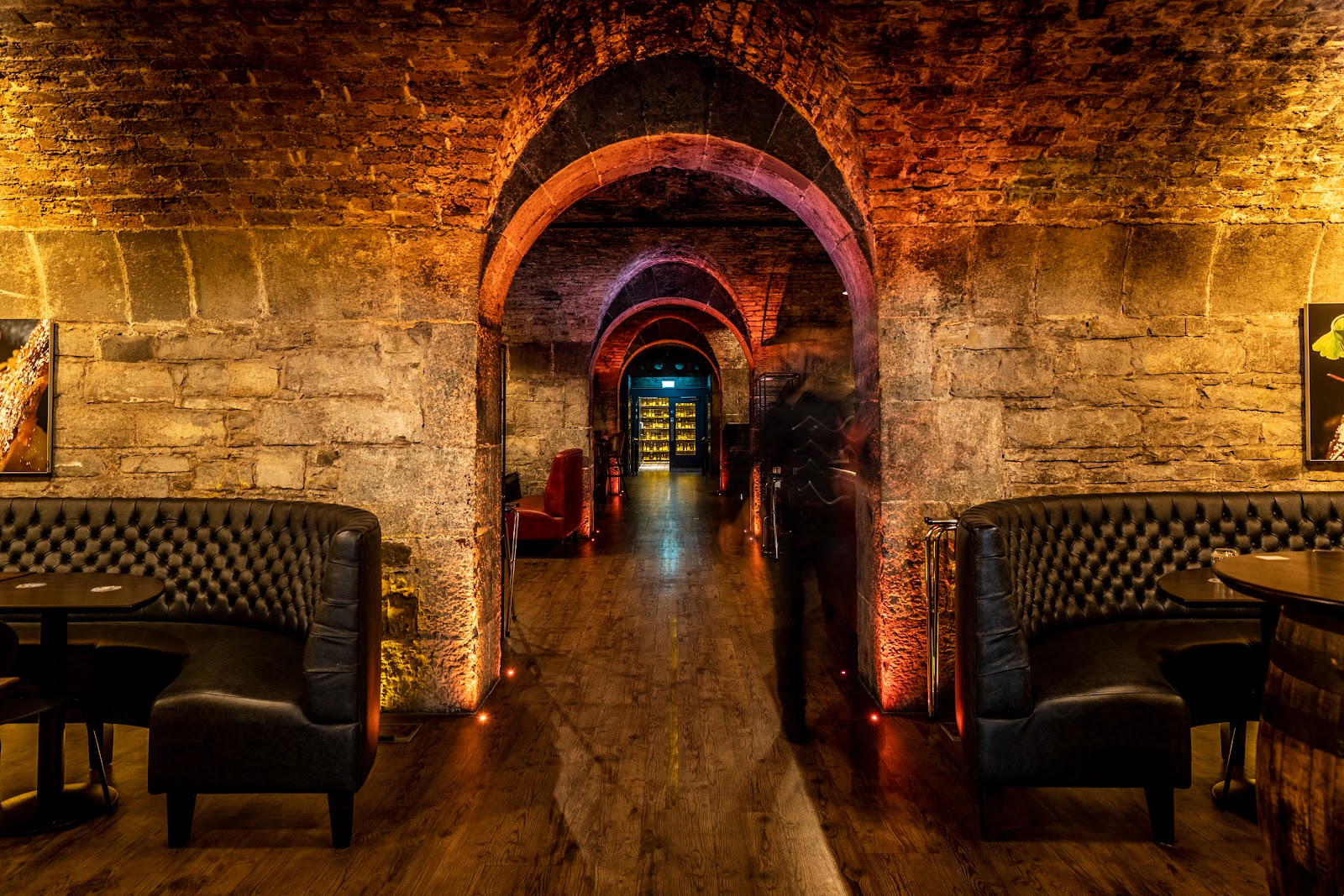 Tank-fresh craft beer and stone vault interior at Urban Brewing in the CHQ Building, Dublin