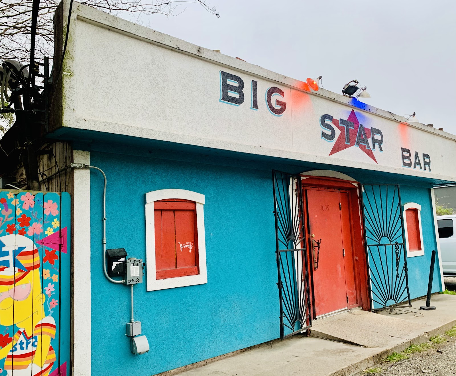 Neighbourhood dive bar interior Big Star Bar Houston Heights