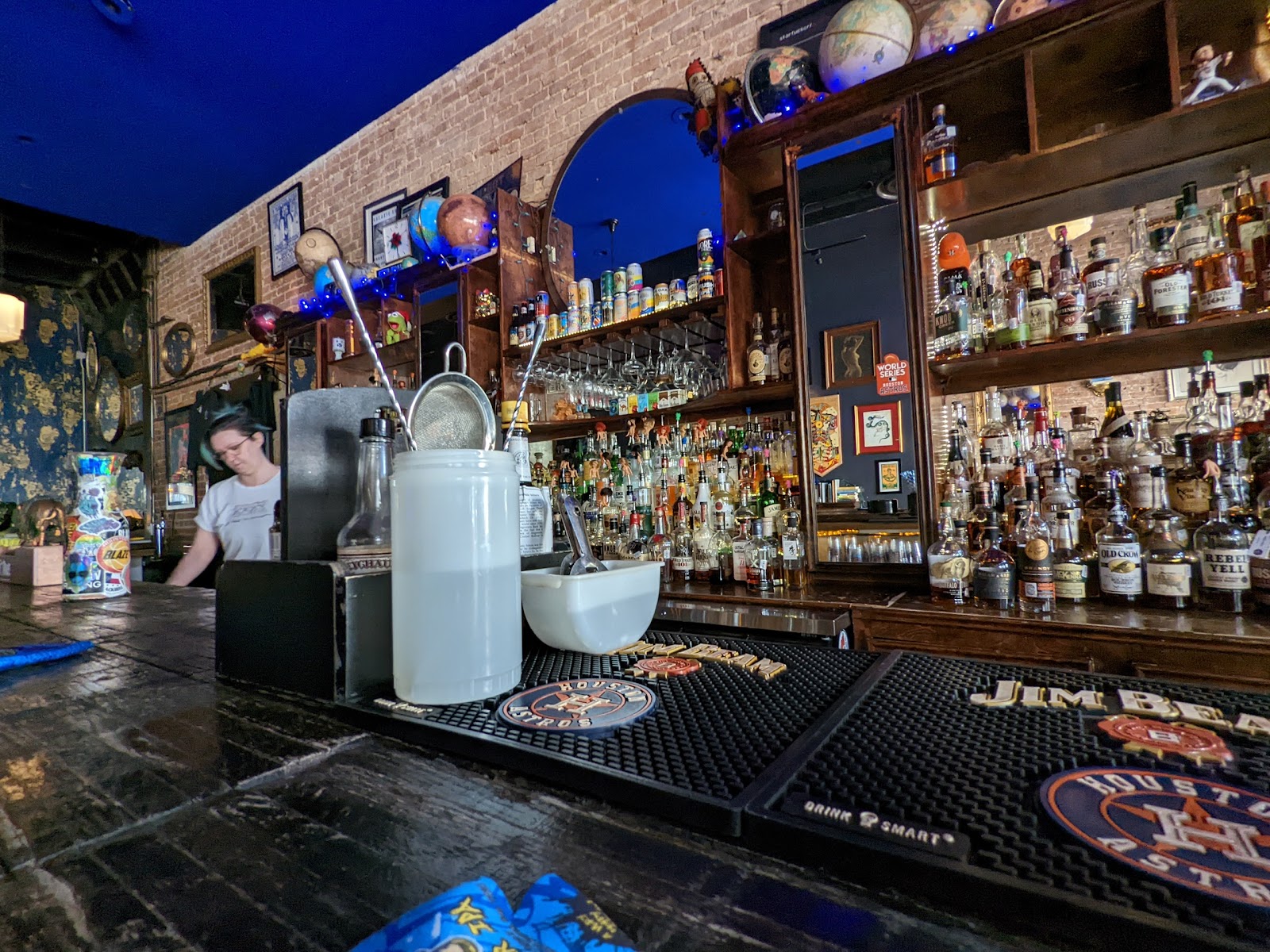 Easygoing lounge interior Little Dipper downtown Houston Main Street