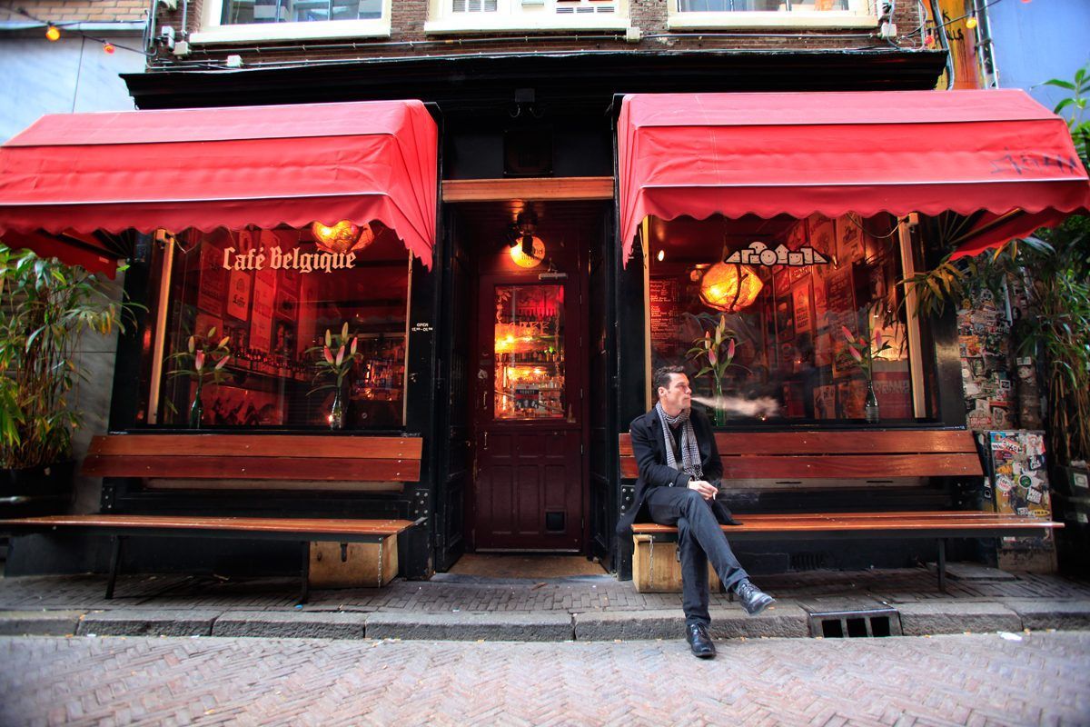 Cafe Belgique Amsterdam bar interior