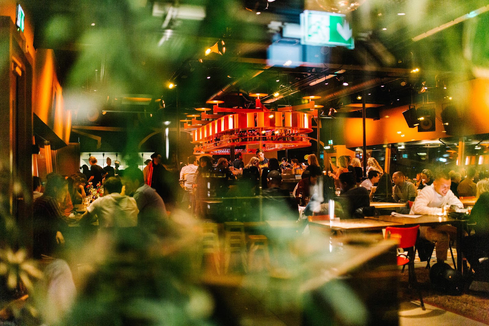 Late night bar scene
