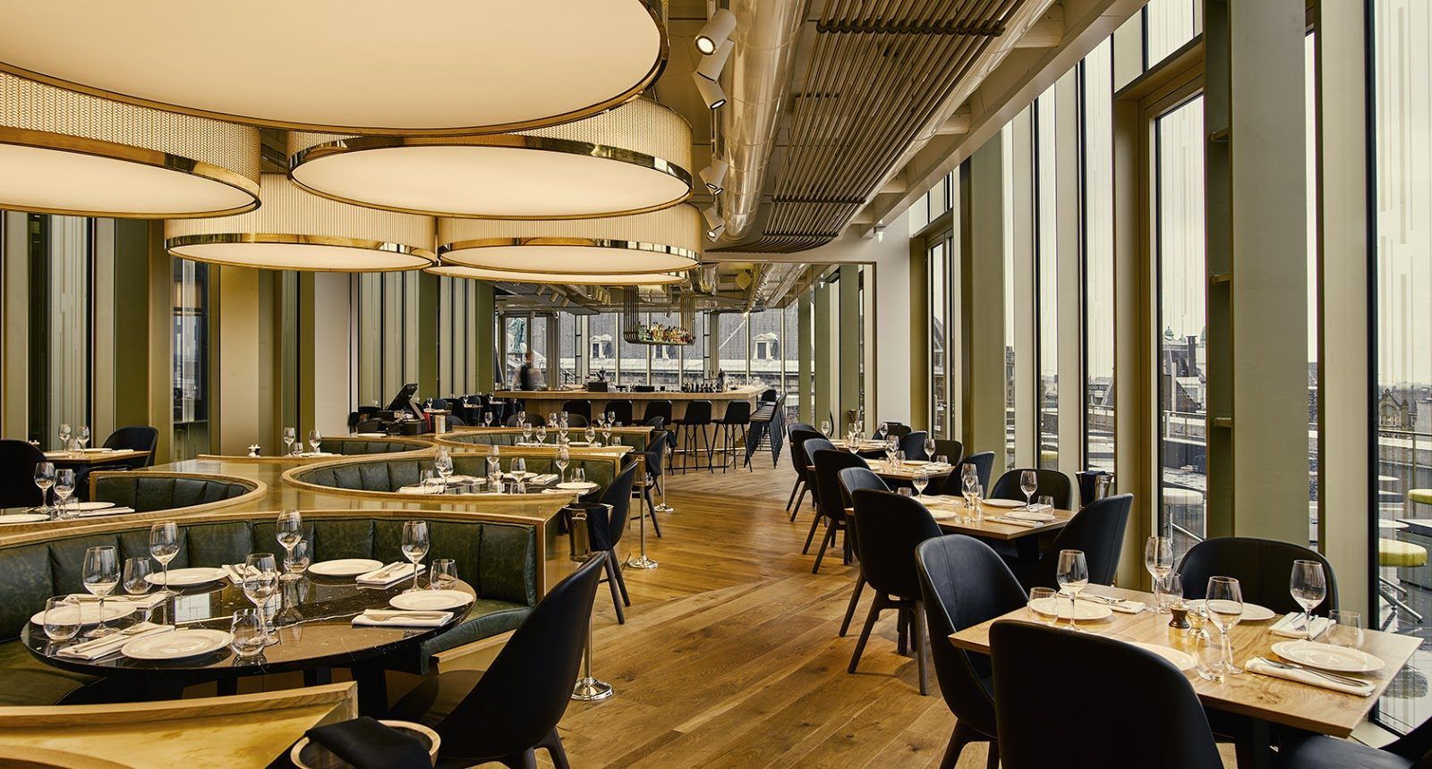 Mr Porter Steakhouse Rooftop Amsterdam bar interior