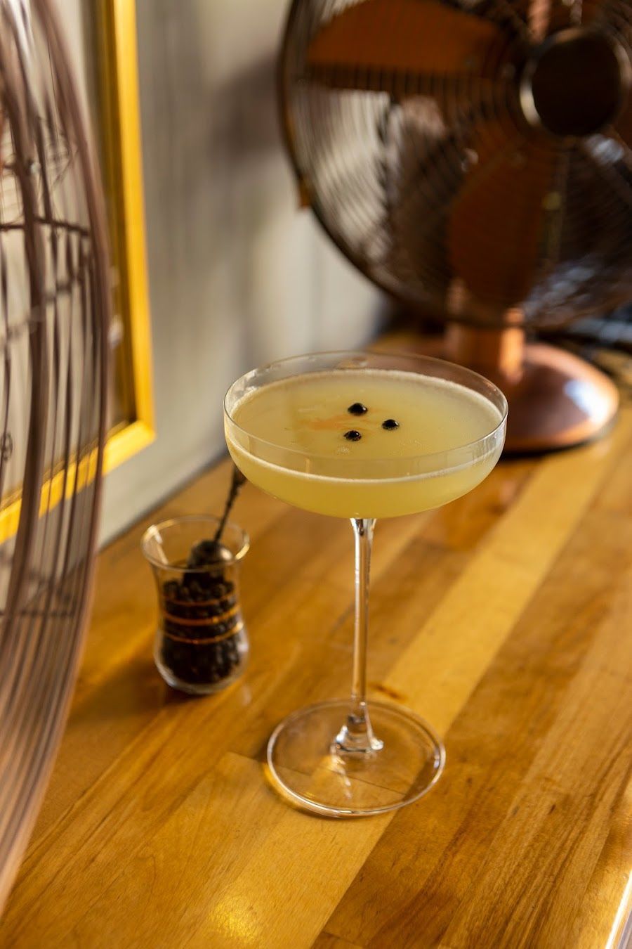 Bibliotheke Cocktail Bar cocktail at the bar
