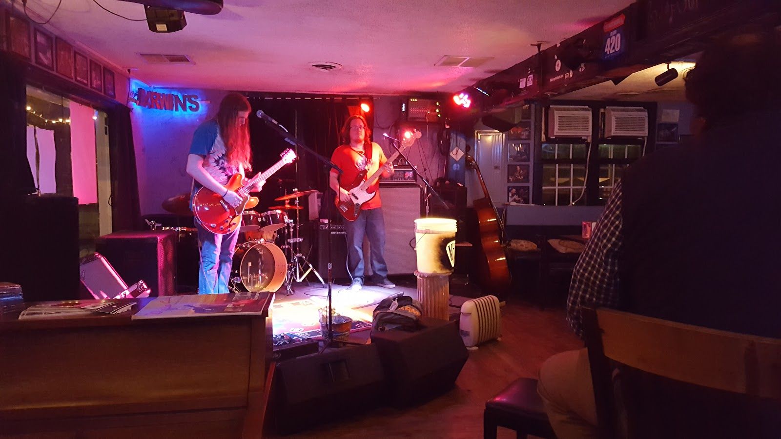 Darwin's Burgers & Blues Atlanta bar interior