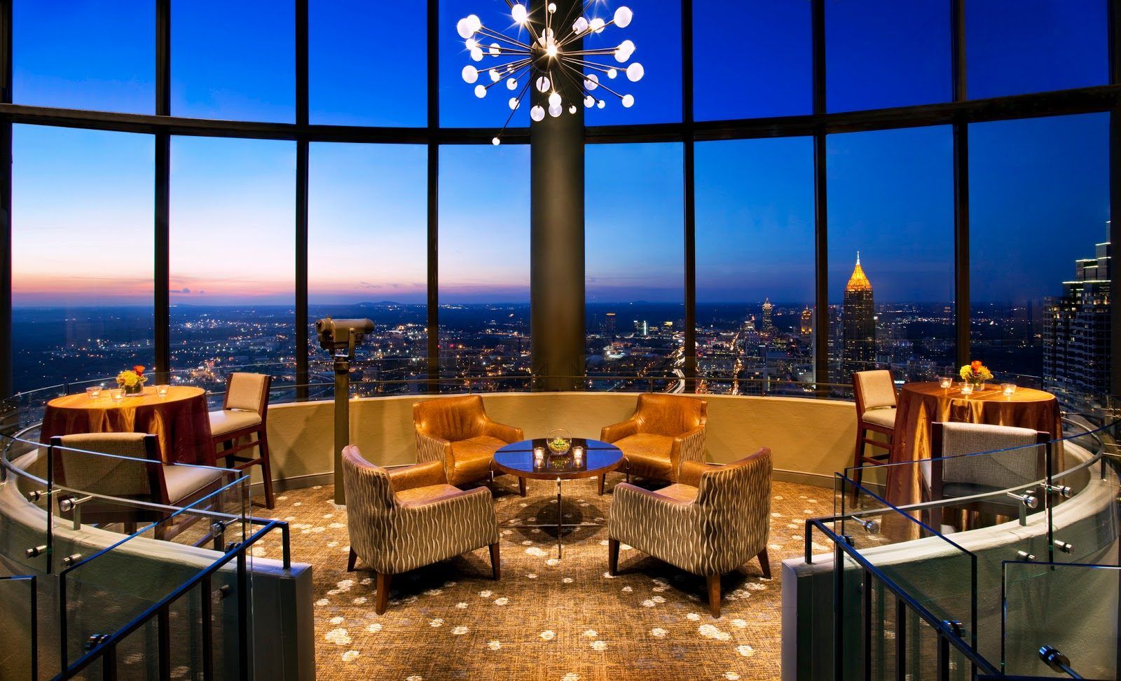 Sun Dial Restaurant Bar Atlanta bar interior