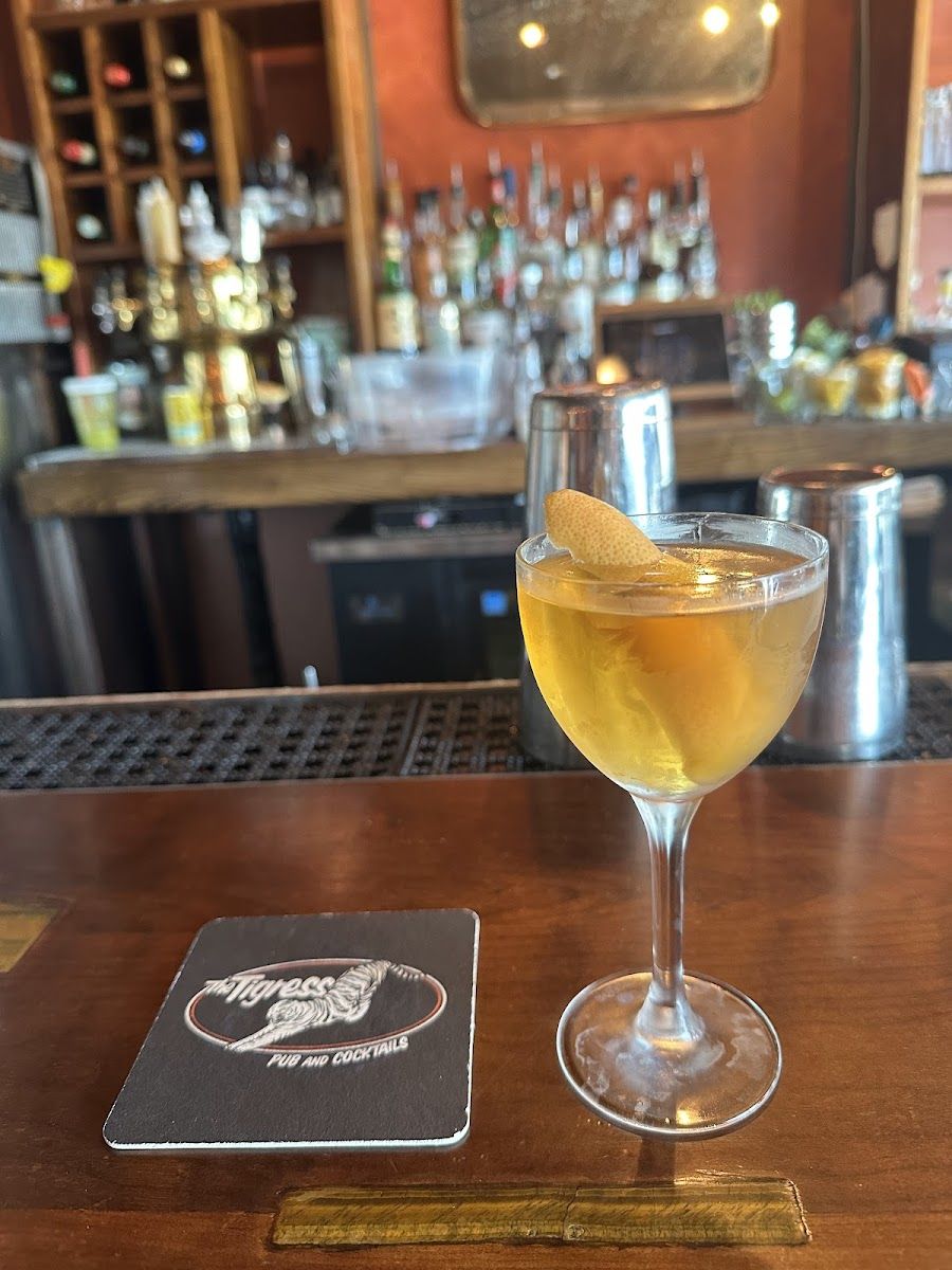 Tigress Pub cocktail at the bar