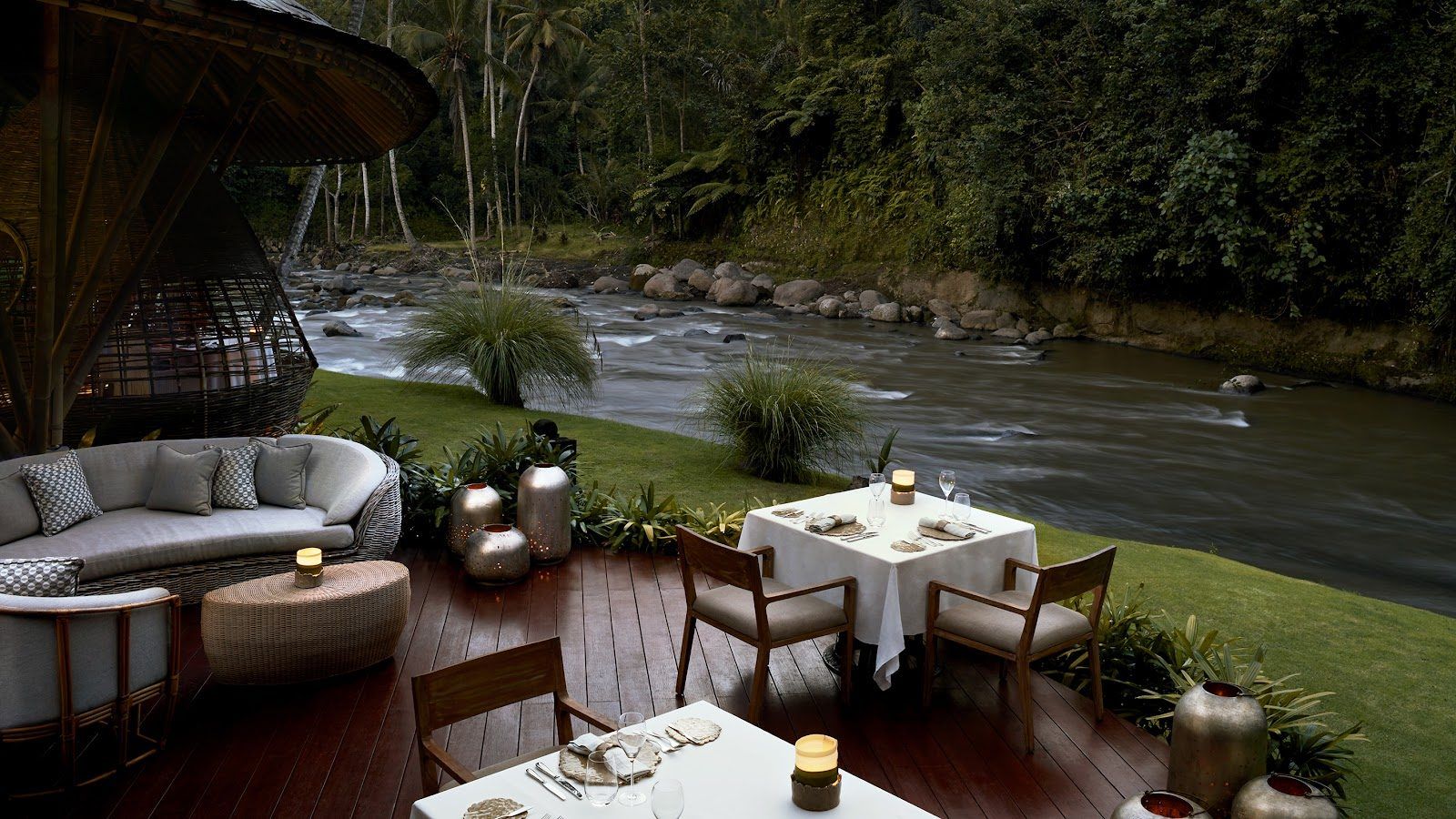 Bamboo Bar at Mandapa Bali bar interior