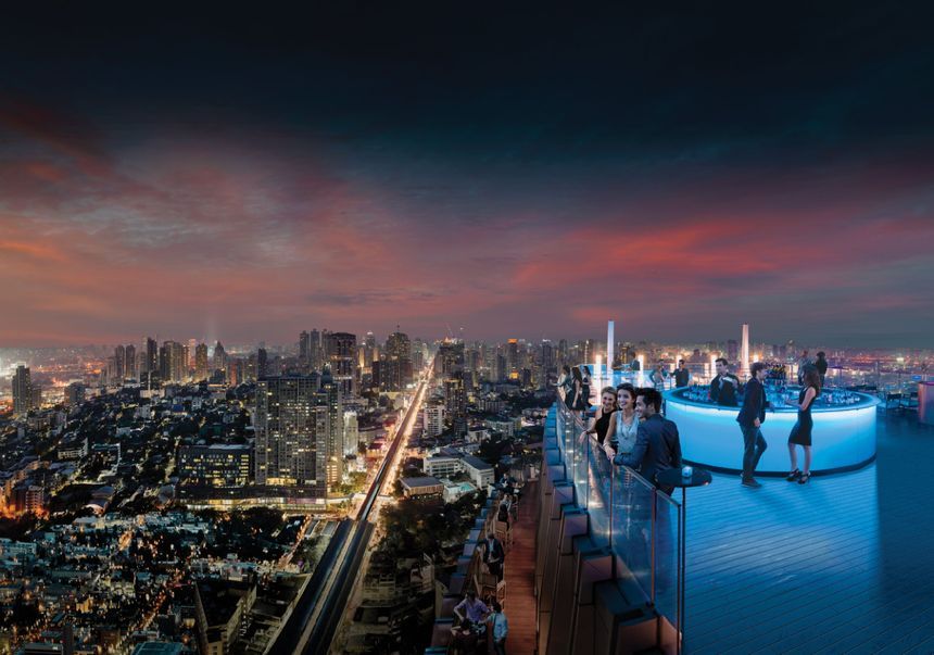 Octave Rooftop Lounge Watthana atmosphere