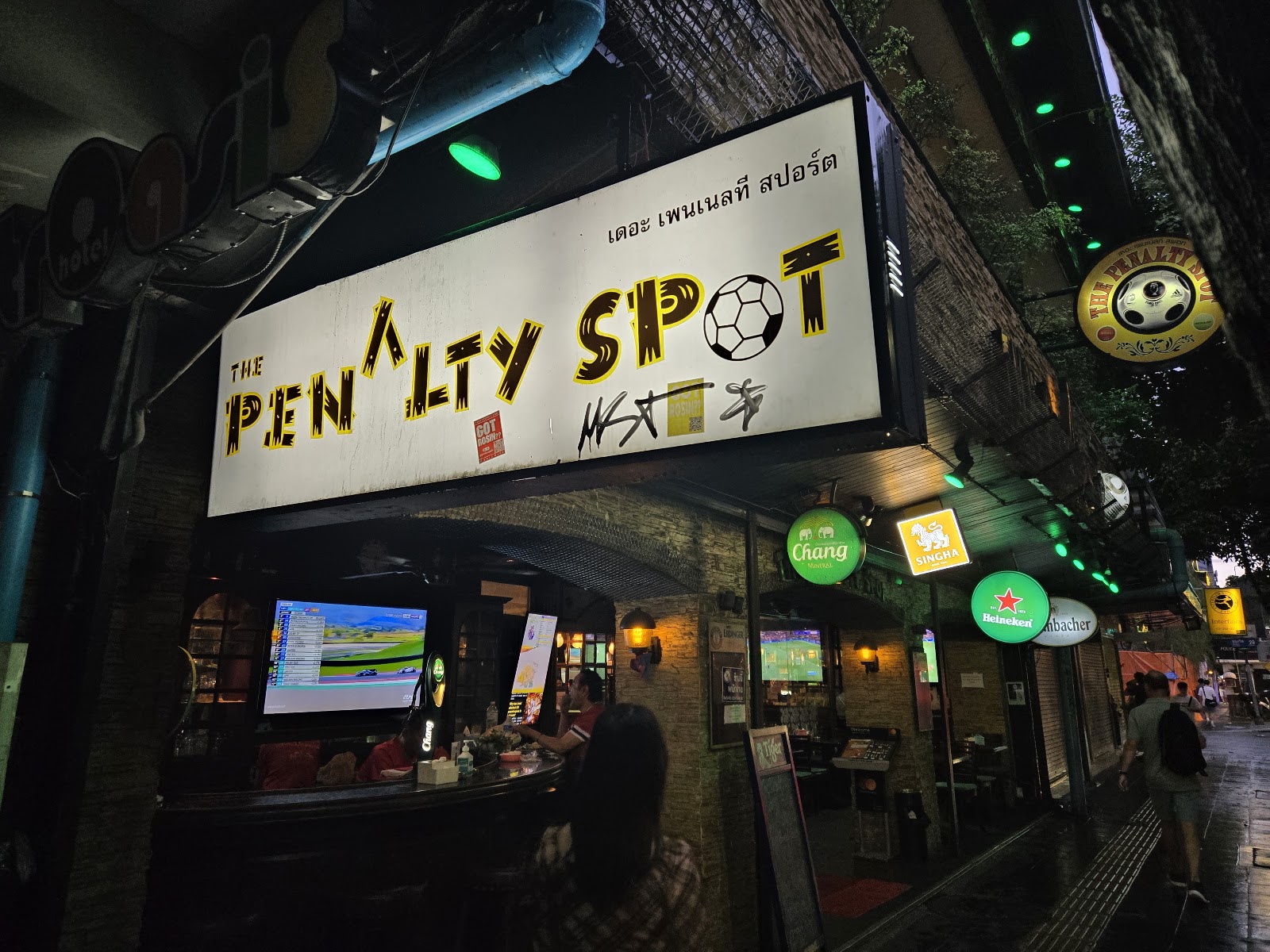 The Penalty Spot Bangkok bar interior
