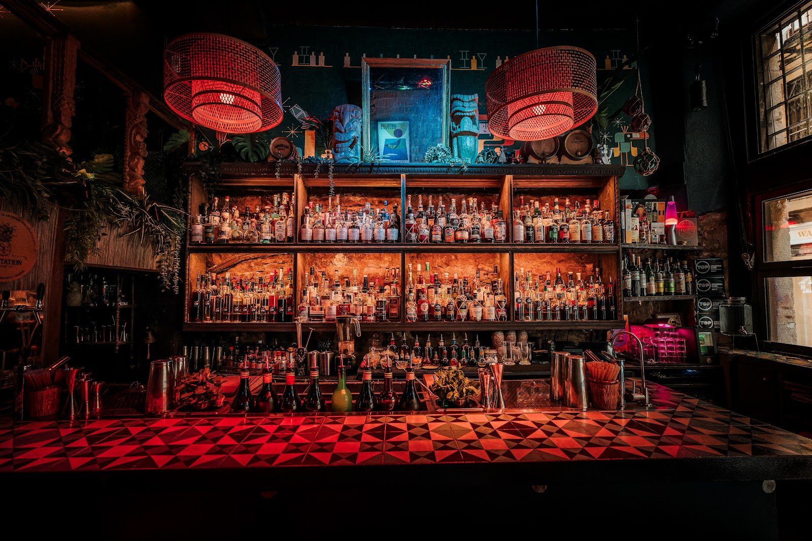 Collage Art & Cocktail Barcelona bar interior