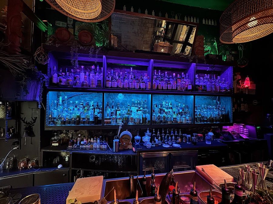 Collage Art & Cocktail cocktail at the bar