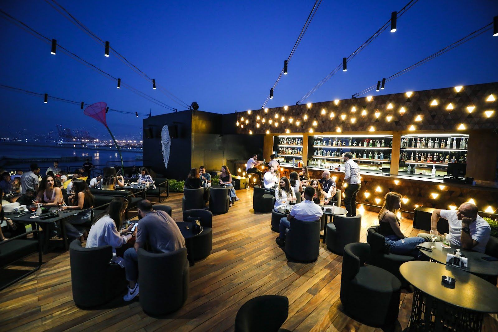 Iris Rooftop Beirut bar interior