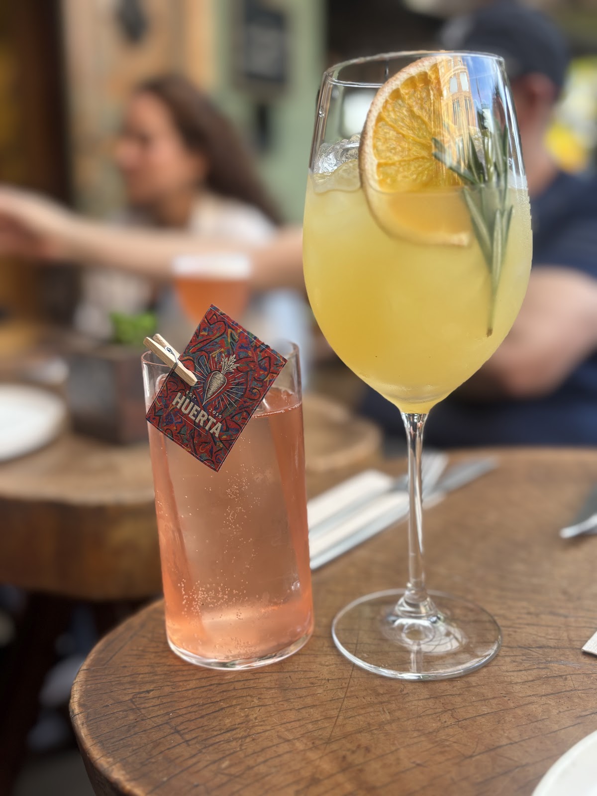 Botanical cocktail with fresh garnish