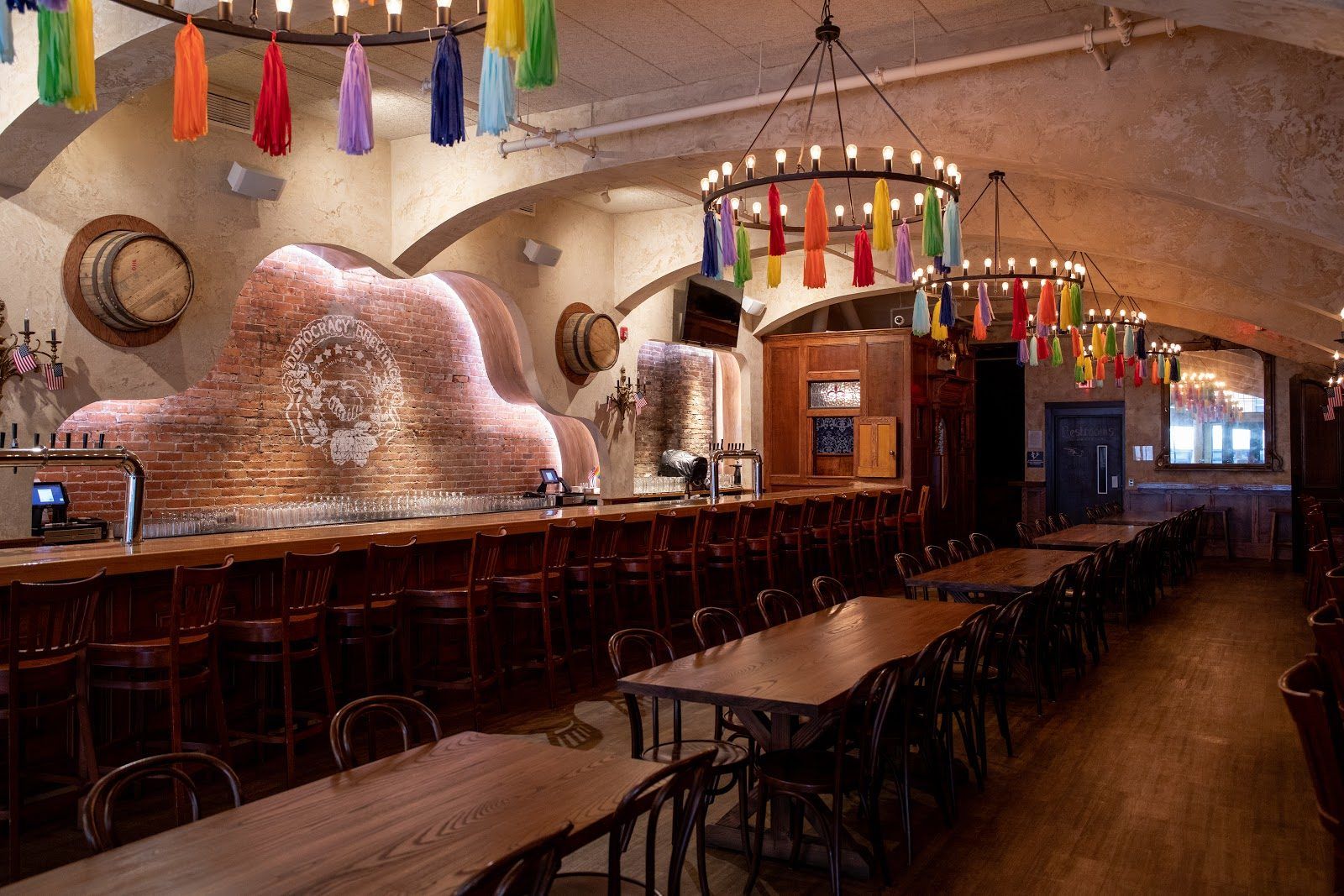 Democracy Brewing Boston bar interior
