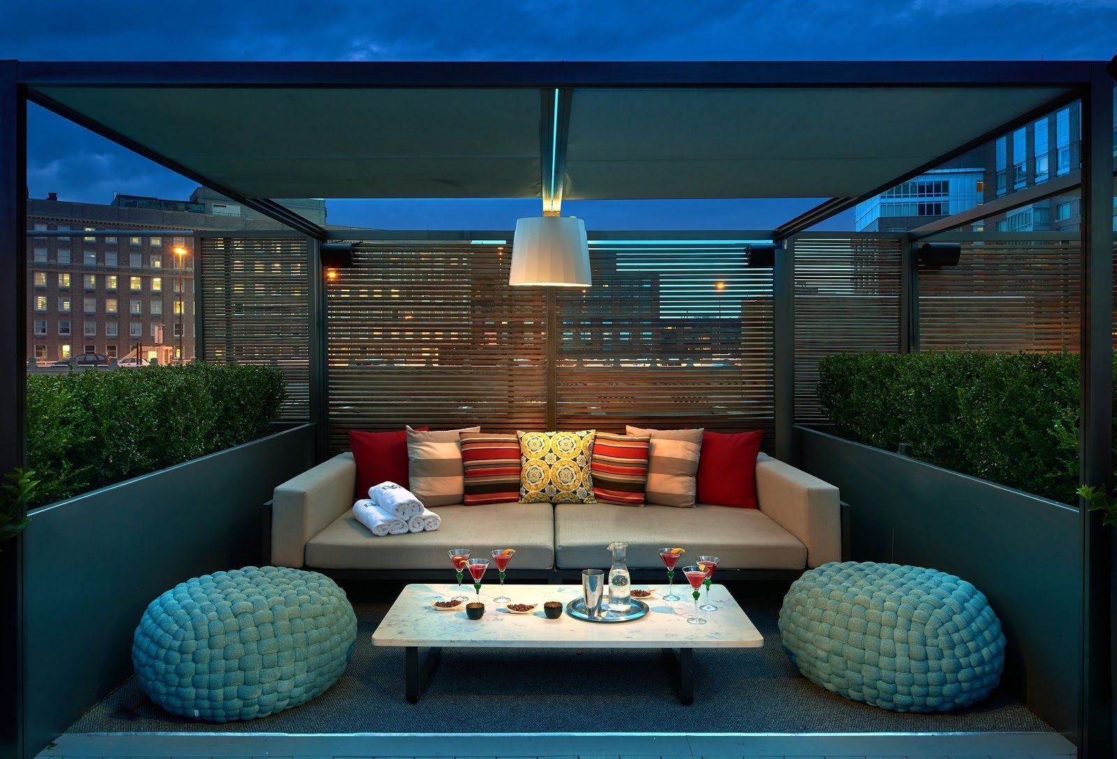 The Rooftop at the Revere Hotel Boston bar interior