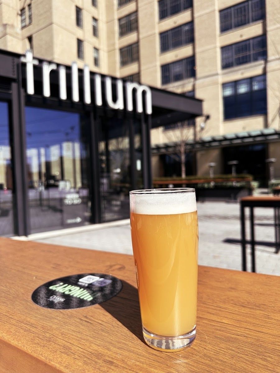 Trillium Brewing Fenway Garden cocktail at the bar