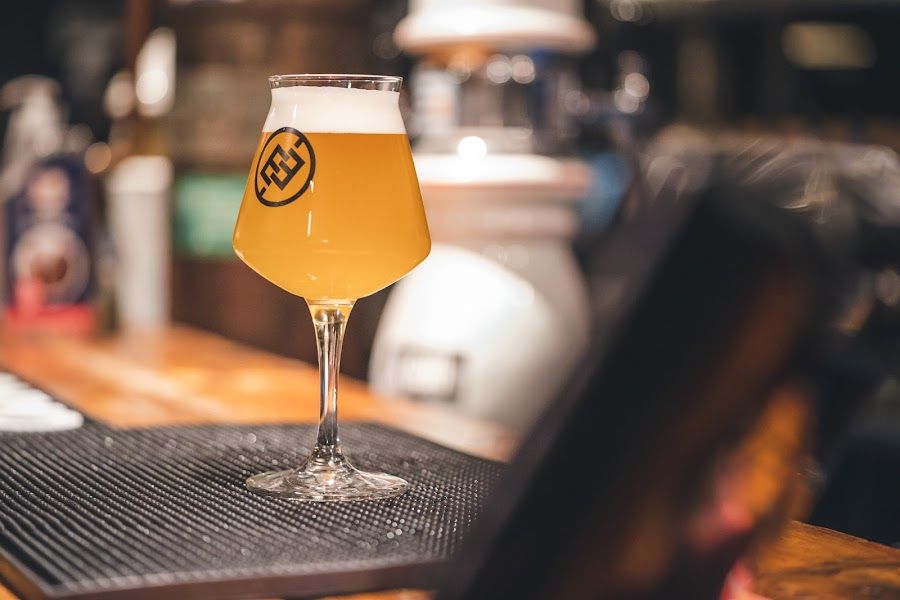 Elesztohaz Brewery cocktail at the bar