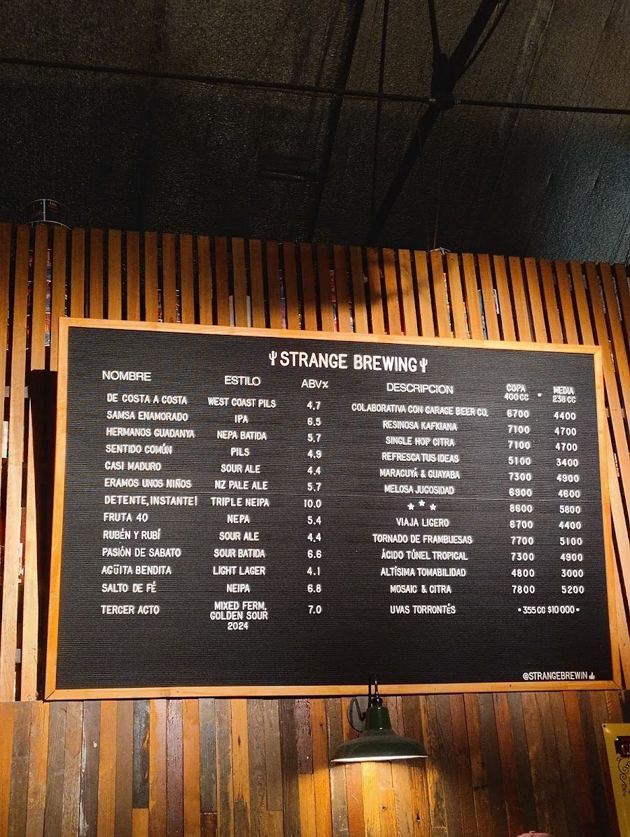 Strange Brewing Co Tap Room cocktail at the bar