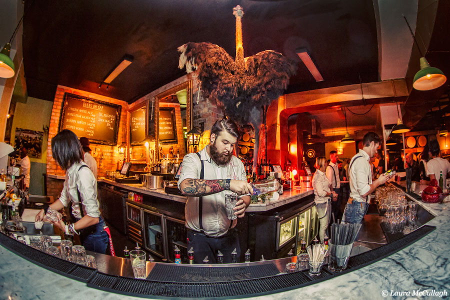 Old English tavern interior with dark wood, similar in feel to Villains Ale House Cape Town