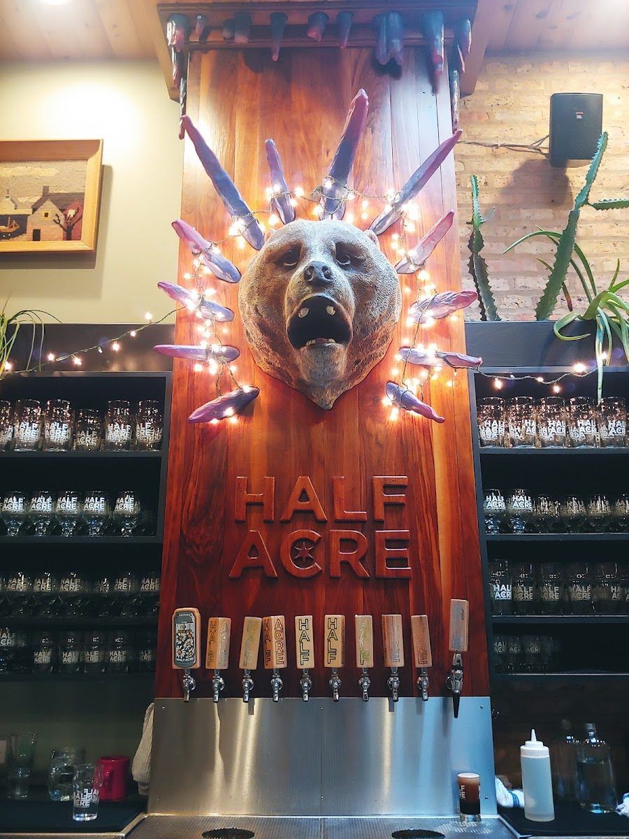Half Acre Beer Company cocktail at the bar
