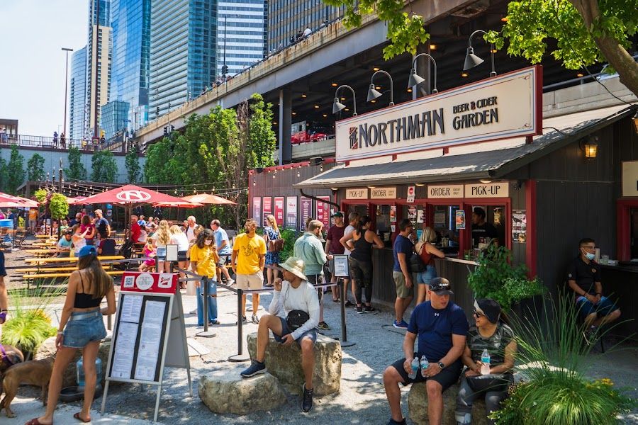 The Northman Beer & Cider Garden cocktail at the bar