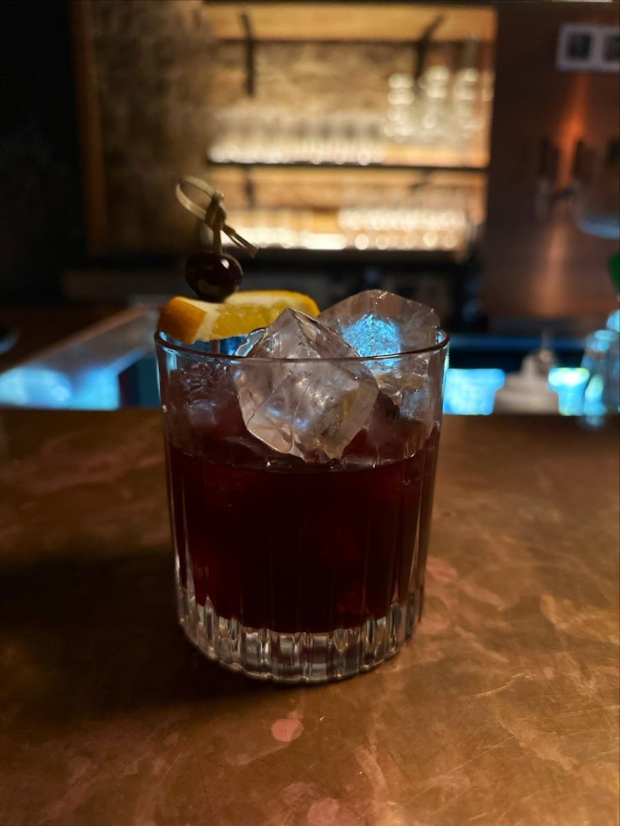 The Bird and the Churchkey cocktail at the bar