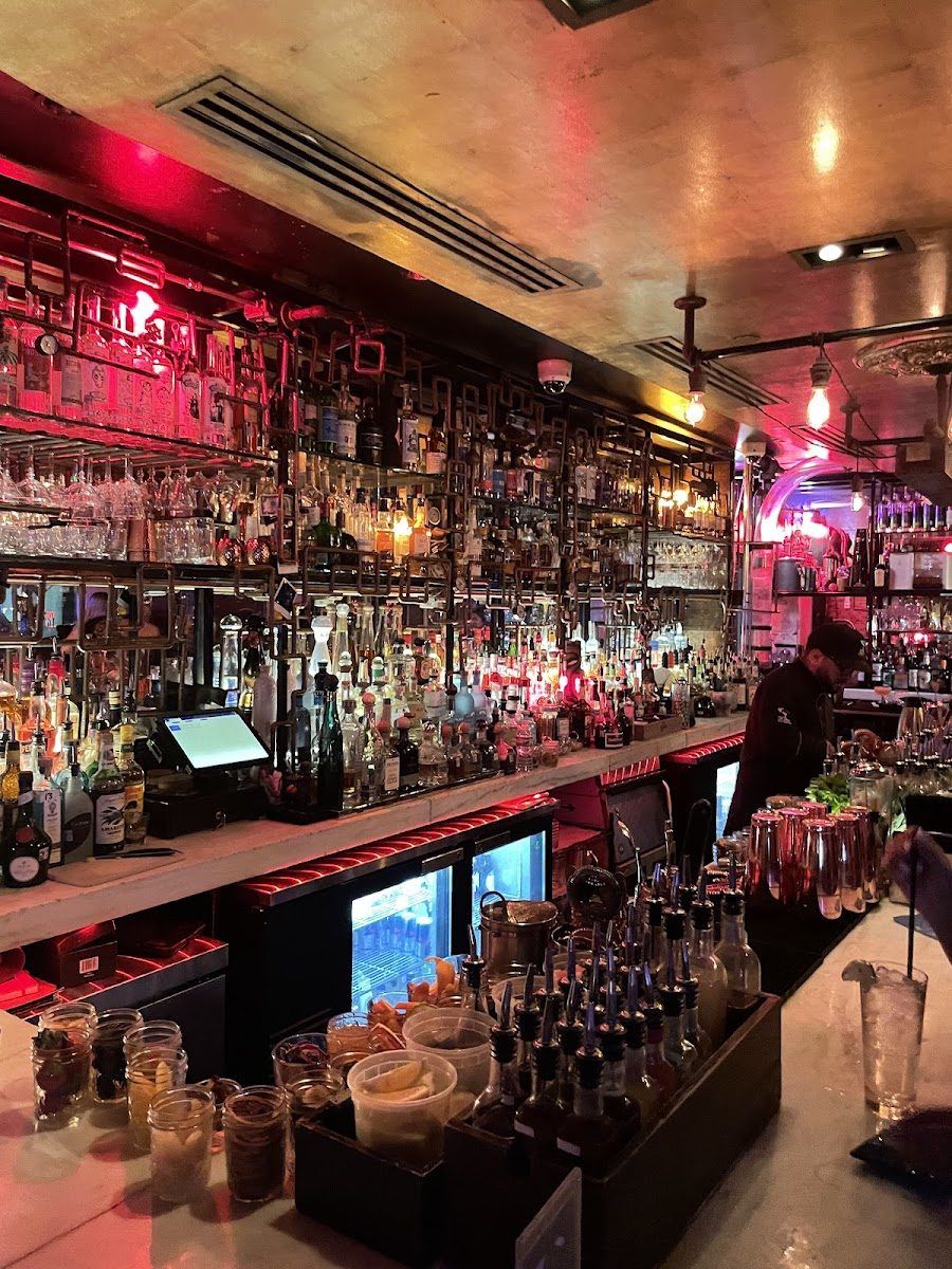 The Tipsy Alchemist cocktail at the bar