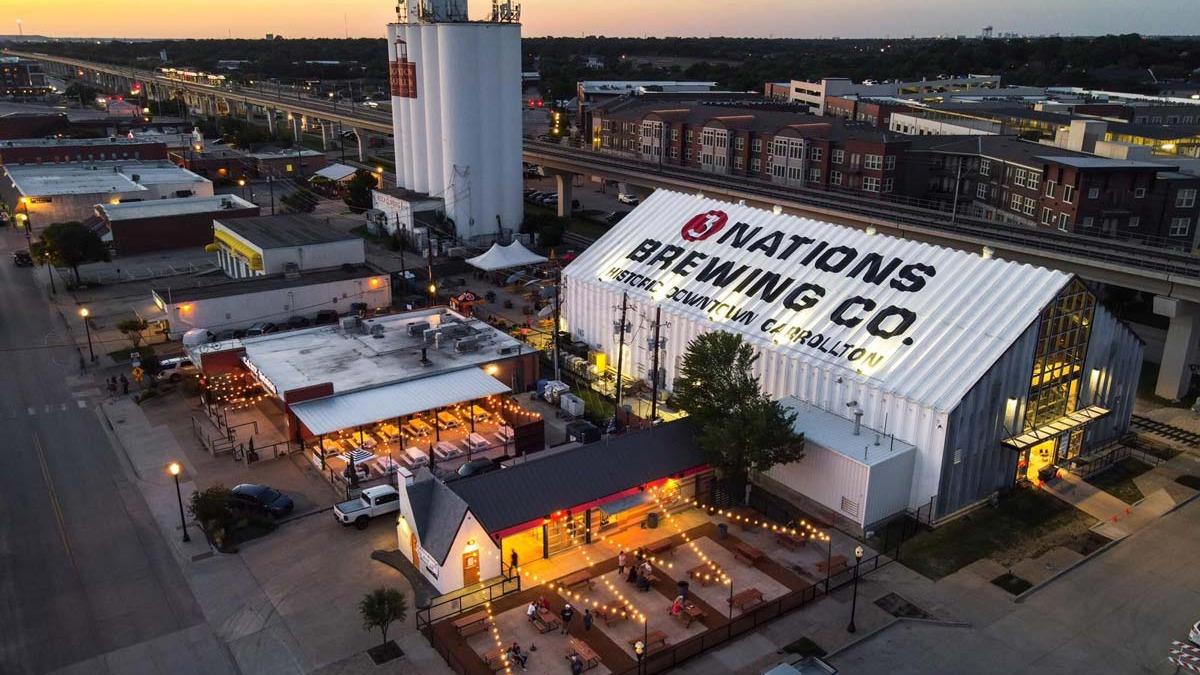 Three Nations Brewing Dallas bar interior