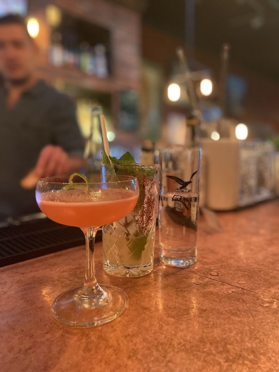Millers & Rossi cocktail at the bar