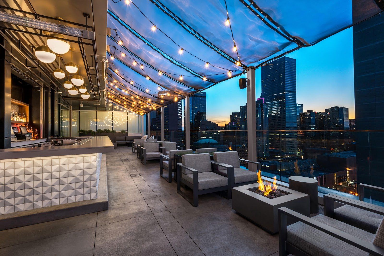 The Roof at the Tabor Denver bar interior