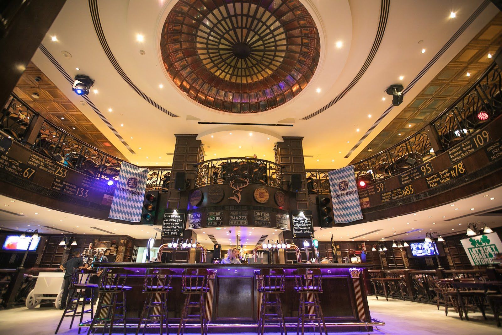Double Decker Dubai bar interior