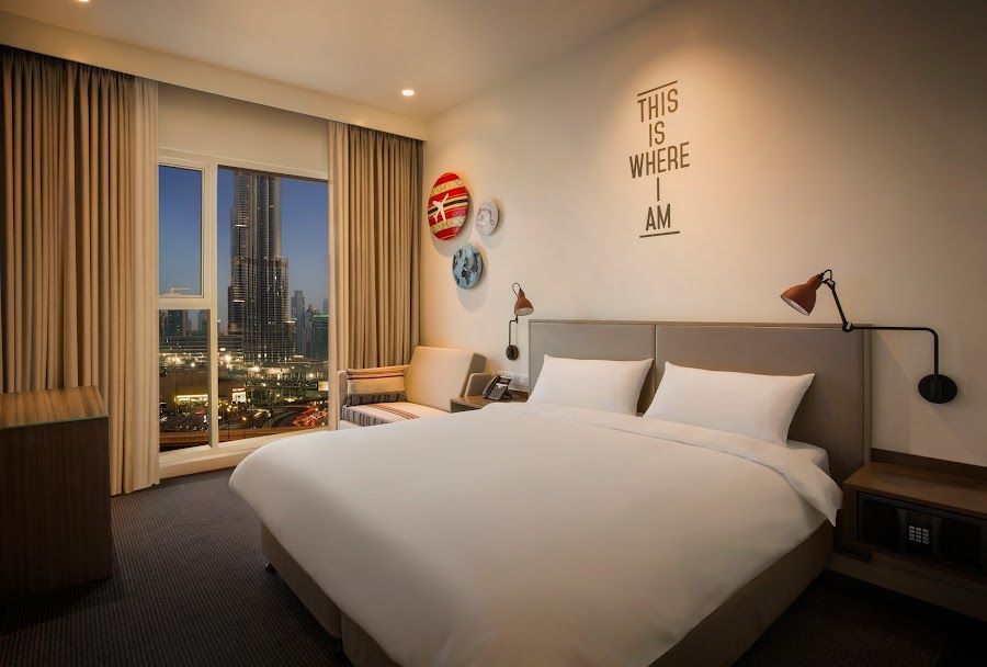 The Lounge at Rove Downtown Dubai interior