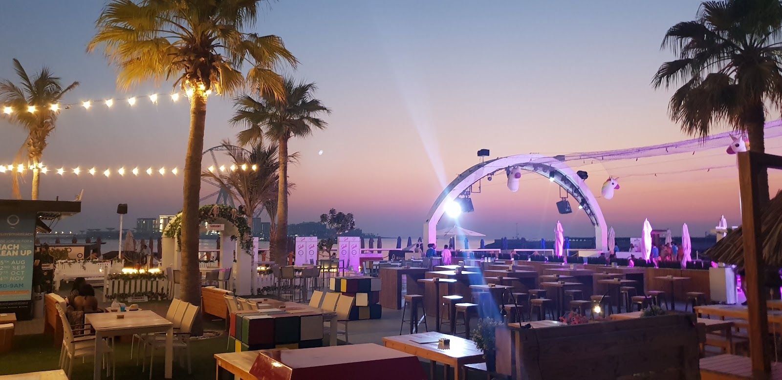 Zero Gravity Beach Club Dubai bar interior