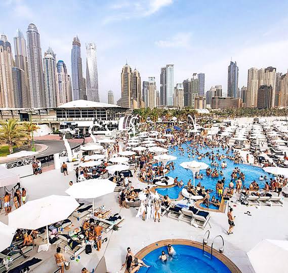 Zero Gravity Beach Club Skydive atmosphere