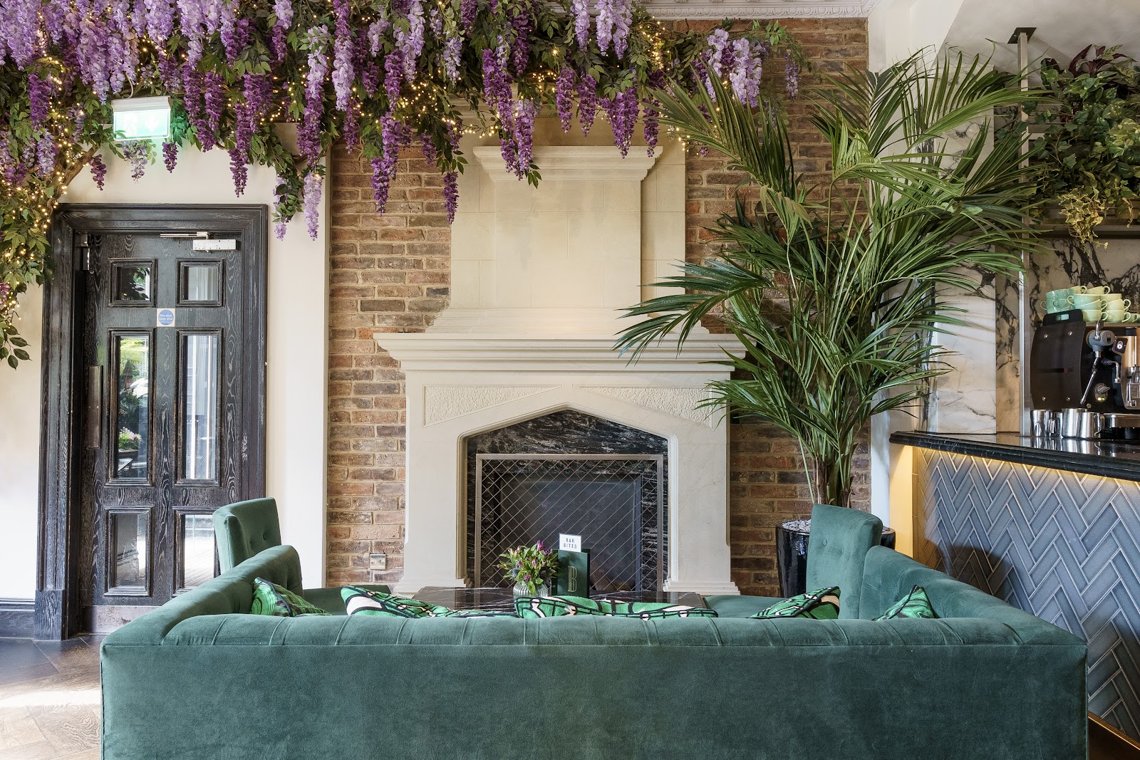 Moody stylish bar interior with warm accent lighting, similar in mood to Black Ivy in Edinburgh