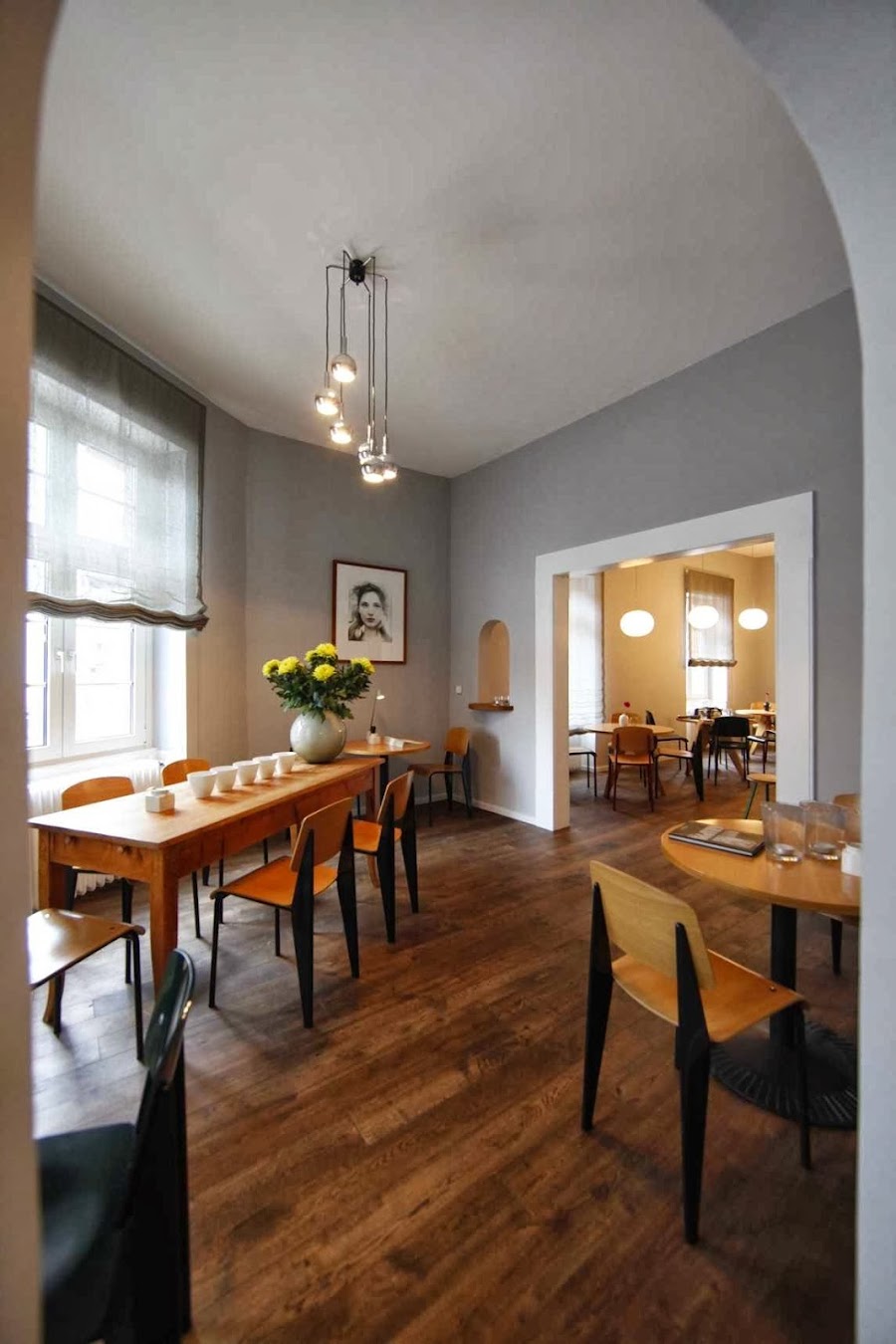 Low lit speakeasy style dining room