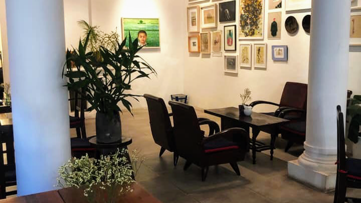 Manzi Art Space Hanoi bar interior