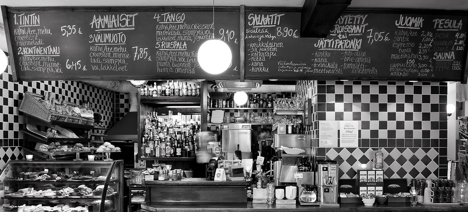 Cafe Tin Tin Tango Helsinki bar interior