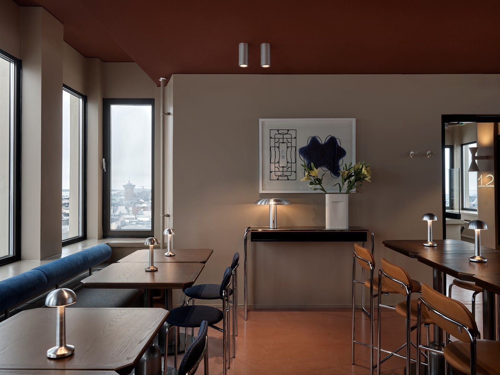 Sky Restaurant Rooftop Helsinki bar interior