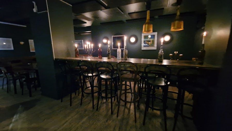 The Green Room Bar cocktail at the bar
