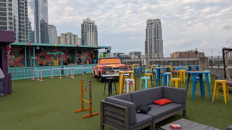 Rooftop Cinema Club Uptown Galleria atmosphere