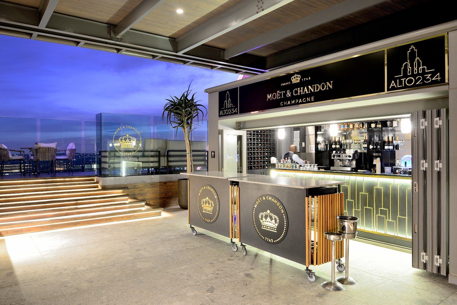 Villa Rooftop Bar Sandton Johannesburg bar interior