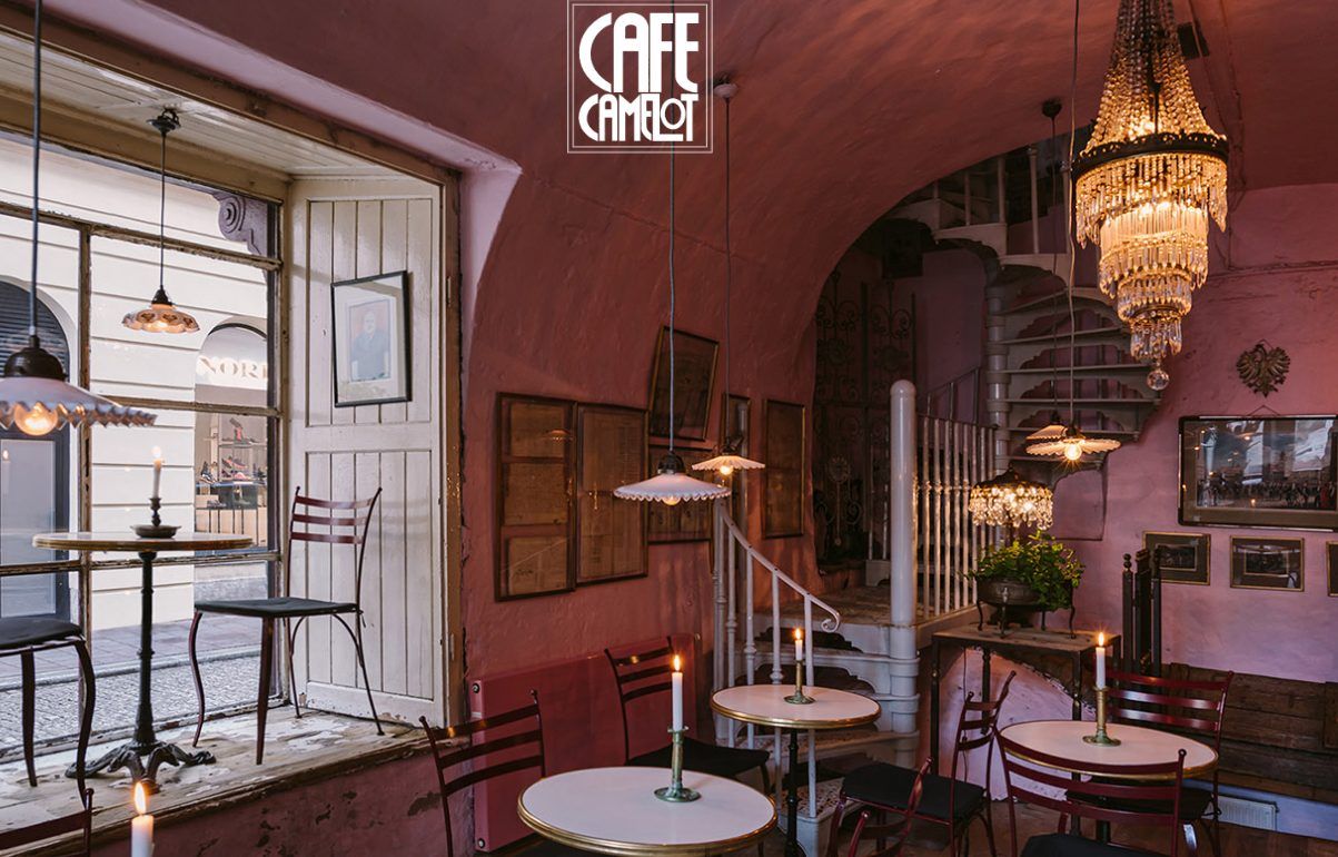 Cafe Camelot Krakow bar interior