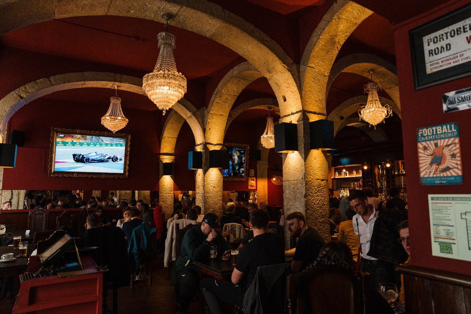 The George British Pub Lisbon bar interior