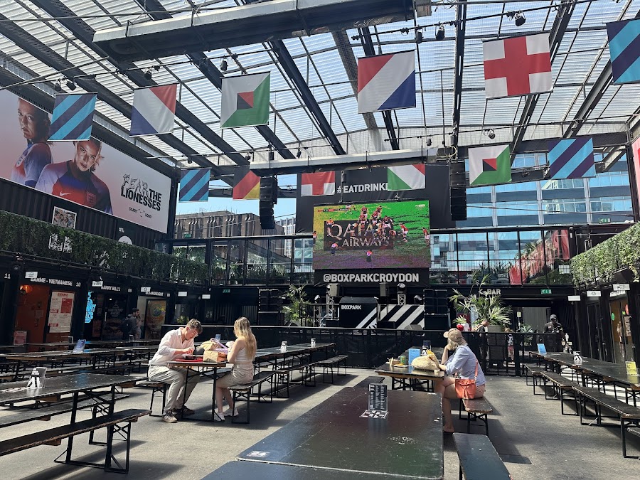 Boxpark Croydon London drinks at the bar