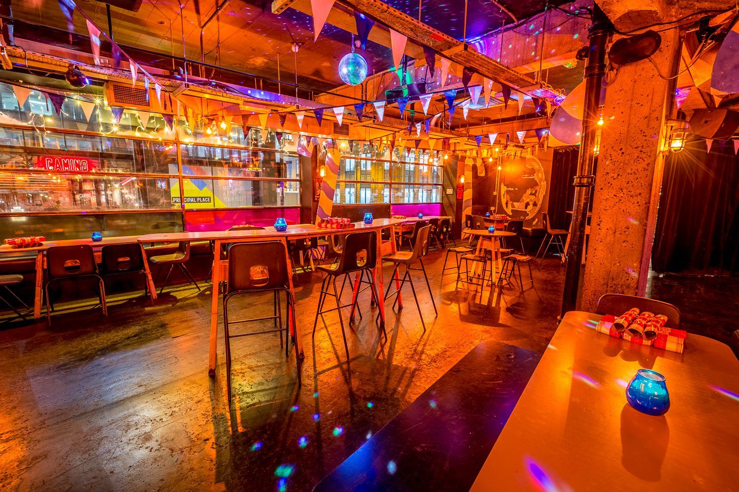 Queen of Hoxton Rooftop London bar interior