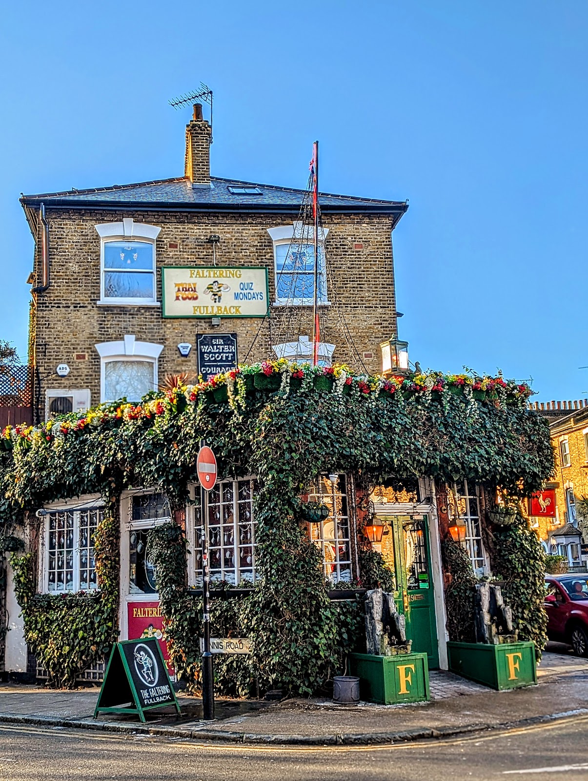 Cocktails and glassware at The Faltering Fullback