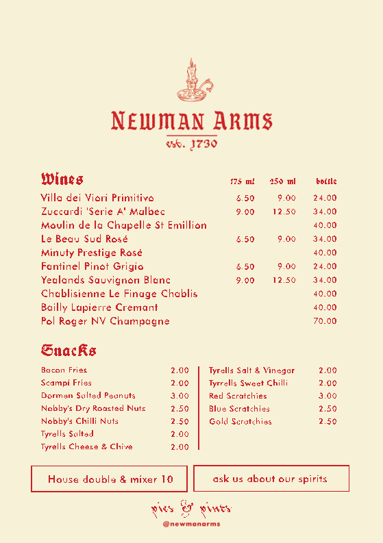 The Newman Arms interior, view 4