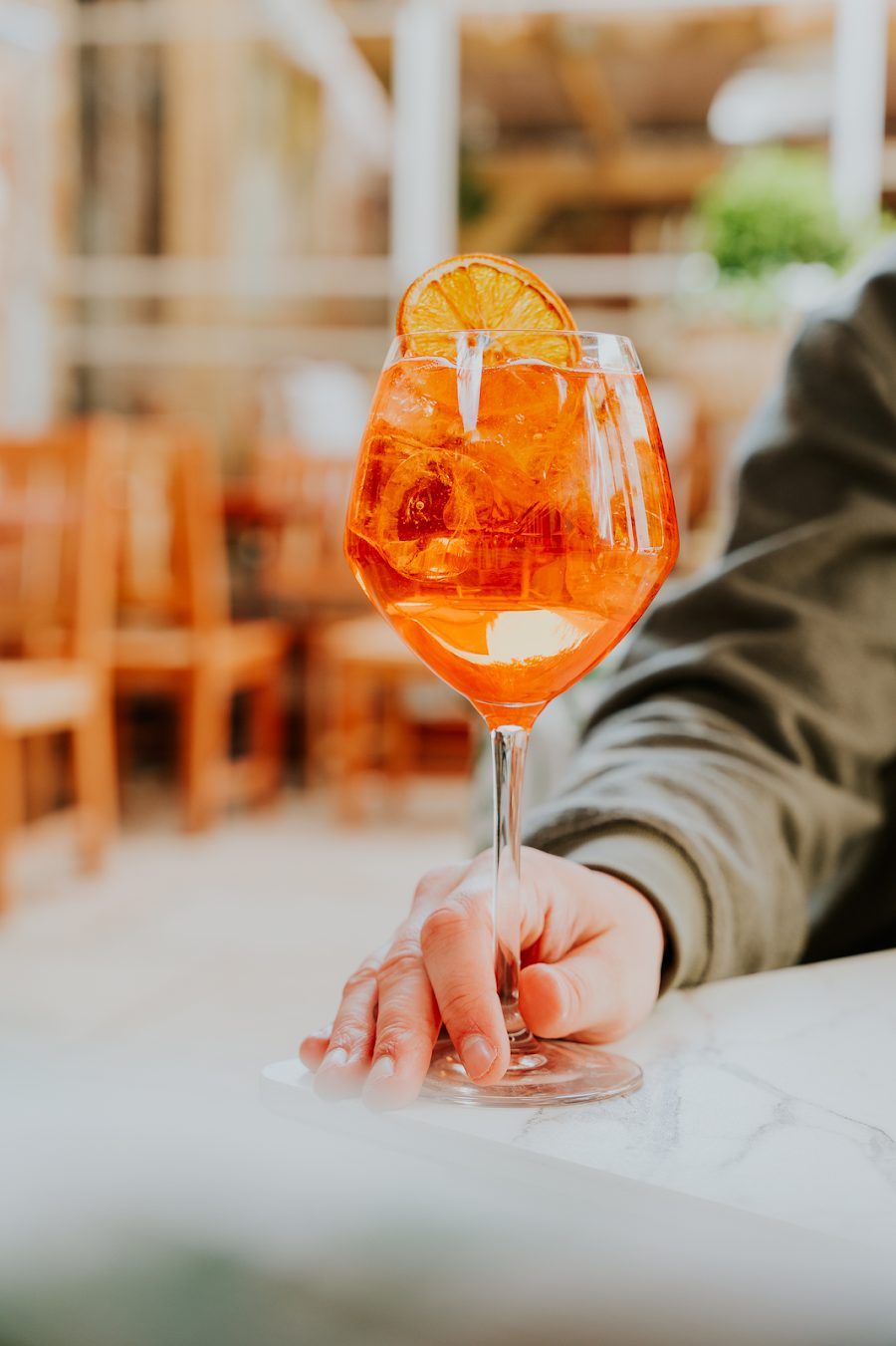 The Spaniards Inn cocktail at the bar